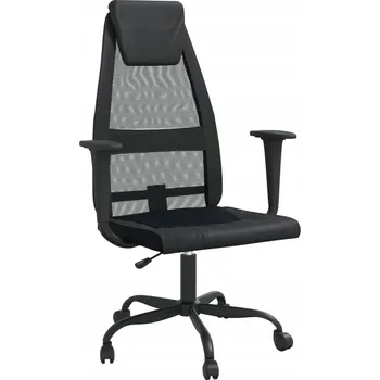 Kancelářská židle s nastavitelnou výškou a prodyšnou síťkou, černá, 67x6