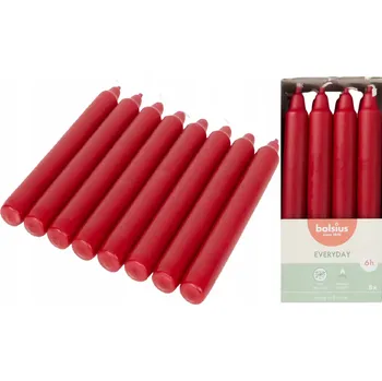 Svíčka Tradiční parafinová svíčka BEZ VŮNĚ Bolsius 8 ks