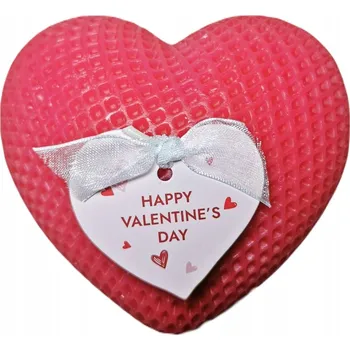 Svíčka Svíčka z včelího vosku Srdce na Valentýna Dekorace Pro Ni Něho