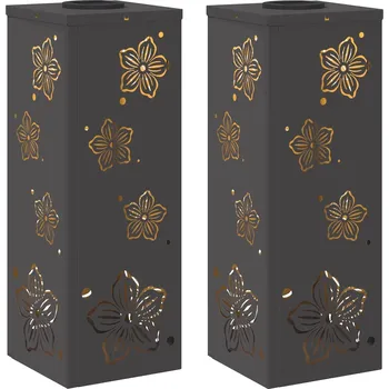 Venkovní osvětlení Solární LED Cestovní Světlo 2 pcs Černá Studeně válcovaná ocel