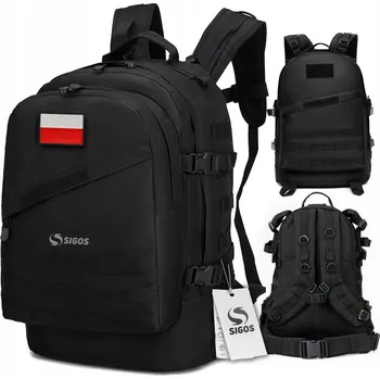 turistický batoh Vojenský Batoh SIGOS - P6 20-40 l černý