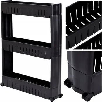 Koupelnový nábytek KOUPELNOVÝ REGÁL STOJAN 3 POLICE SKŘÍŇKA POLICE KUCHYŇSKÁ KOUPELNOVÁ NA KOLEČKÁCH