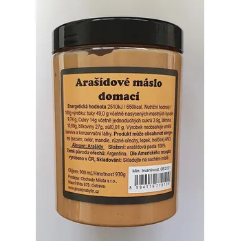 Arašídové máslo jemné 930g