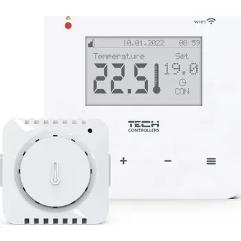 TECH CONTROLLERS T-5Z WIFI pokojový termostat 230V, dvoupolohový, drátový, Wifi, bílá