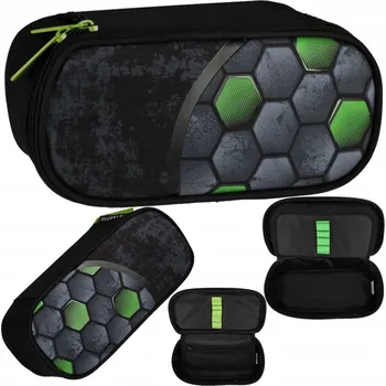 Penál PENÁL POUZDRO TUHÉ FOTBALOVÝ MÍČ ZELENÝ ŠKOLNÍ STARPAK