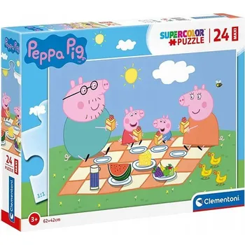 Clementoni 24dílné Puzzle Puzzle Maxi Super Color prasátko Peppa