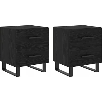 Noční stolek VidaXL Noční stolky 2 pcs Černý dub 40 x 35 x 47.5 cm Kompozitní dřevo