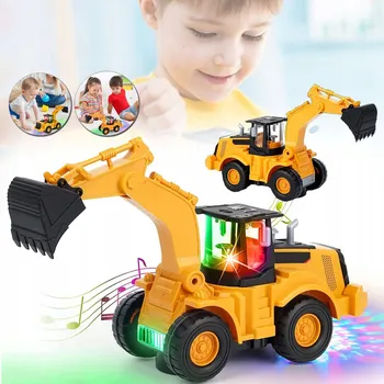 autíčko HRAČKA SAMOJÍZDÍCÍ BAGR HUDBA SVĚTLA, BAGR HRAČKA PRO DĚTI