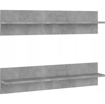 police Nástěnné police šedé betonové 80 x 11,5 x 18 cm, 2 ks