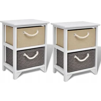 Noční stolek Noční stolky, 2 ks, dřevěné