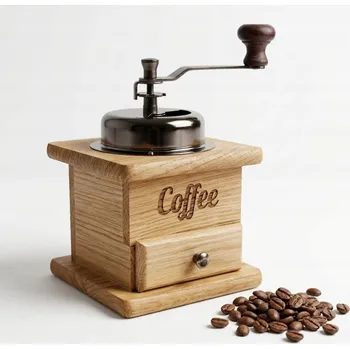 Příprava kávy Ruční mlýnek Peewit dřevo