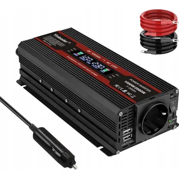 Měnič napětí Yinleader 1000W/2000W Měnič Napětí výkonu 12V/24V na 230V s LCD