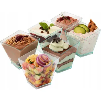 Sklenice Pohárky na dezerty, předkrmy a chuťovky, mini nádobky 120 ml, sada 6 Ks