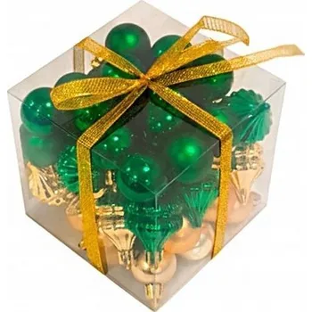 Vánoční dekorace Vánoční Baňky Na Stromeček Nerozbitné vánoční ozdoby na stromeček, 50 Kusů 455/14