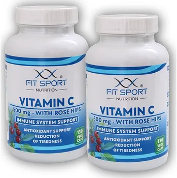 2x Vitamin C 500mg with Rose Hips 130 vege caps