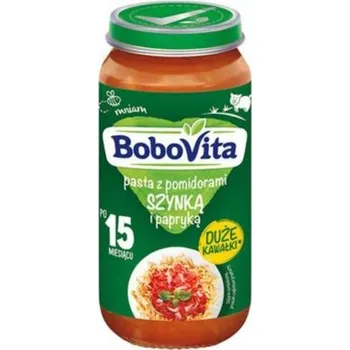 Dětská výživa Příkrm Pasta s rajčaty a šunkou a paprikou po 15. měsíci BoboVita 250 g