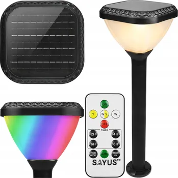 Venkovní osvětlení Kvadratický osvětlovací sloupek Sayus s integrovaným LED zdrojem, 80 cm, černý