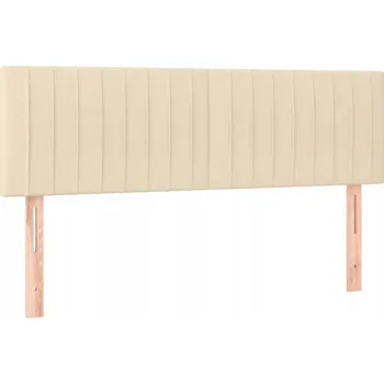 Čelo postele s nastavitelnou výškou, krémové, 144x5x78/88 cm, 2 ks