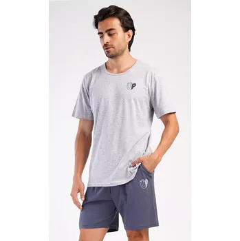 Pánské pyžamo šortky Pedro šedá XXL