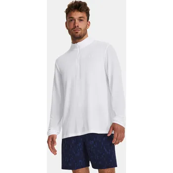 Pánské tričko Under Armour UA SEAMLESS STRIDE 1/4 ZI 1378168-100 Bílá XXL