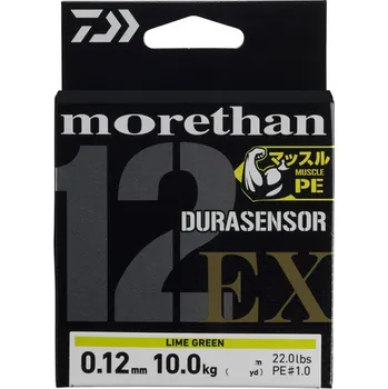 Daiwa Splétaná Šňůra Morethan Durasensosr12 BraidEX +Si3 200 m Lime Green - 0,16 mm 14 kg