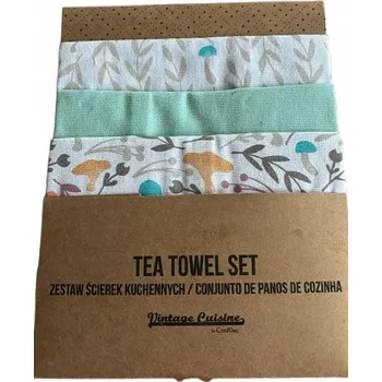 Utěrka Zestaw ścierek kuchennych Vintage Cuisine3 ks Krásné vzory houbových utěrek