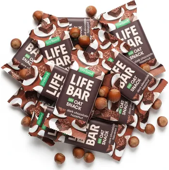 Lifefood Zvýhodněná sada 13 + 2 tyčinky zdarma - Lifebar Oat Snack Dark Chocolate Hazelnut BIO (15 x 40 g)