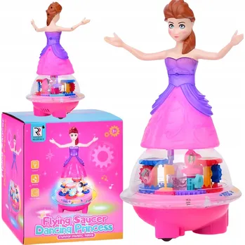 Panenka Interaktivní Tančící Princezna Panenka Hrací Skříňka Světla a Melodie