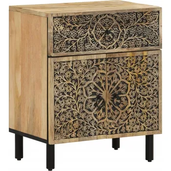 Noční stolek Elegantní noční stolek z mangového dřeva, 50 x 33 x 60 cm, přírodní