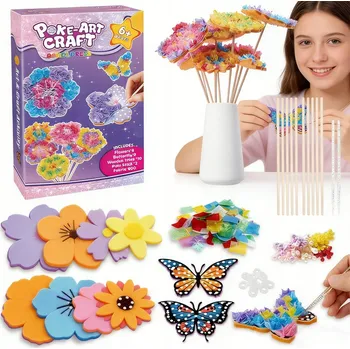 kreativní sada KREATIVNÍ VÝTVARNÁ SADA PRO HOLČIČKU KVĚTINY KYTICE DIY DÁREK