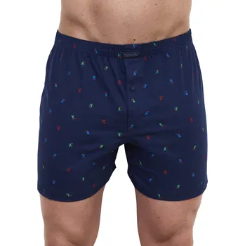 Pánské spodní prádlo Pánské boxerky Cornette Comfort 002/314 vel. XXL (52) Volné, tmavě modré, tukanová
