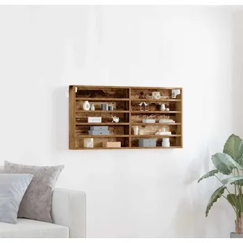 Obývací pokoj Vitrína s policí Staré dřevo 100 x 8,5 x 50 cm kompozitní dřevo