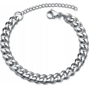 Řetízek Řetízek na ruku TO - 39043 - Stříbrný/23,5+5cm/9mm KP-39043