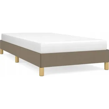 Postel Rám postele taupe 193 x 93 x 25 cm, samet, překližka