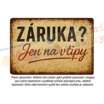 Plechová cedule Retro cedule - dílna a garáž 13 - Plast / A5 ( 20x15cm)