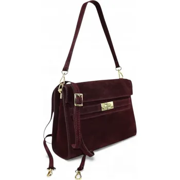 Kabelka MORANTI kabelka kufřík pravá semišová kůže, transparentní