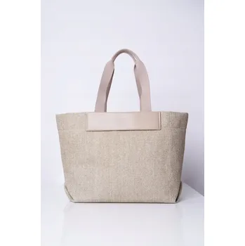 Kabelka Calvin Klein shopper kabelka z polypropylenu béžová