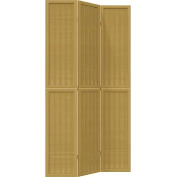 Paraván Paraván bambusový 105x220 cm hnědý masivní dřevo