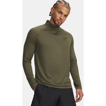 Pánské tričko Under Armour UA Tech 2.0 1/2 Zip 1328495-392 Zelená MD