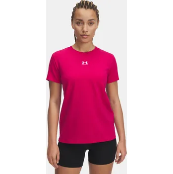 Dámské tričko Dámské tričko Under Armour UA Rival Core SS 1383648-681 Růžová XS