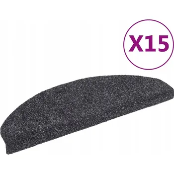 Nášlap na schod Tmavě šedé nášlapy na schody 65 x 21 x 4 cm, 15 kusů