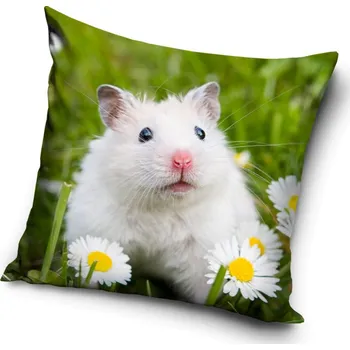 Polštář POVLEČENÍ NA POLŠTÁŘ 40x40 KŘEČEK NA LOUCE ZVÍŘÁTKO