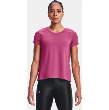 Dámské oblečení Dámské tričko Under Armour IsoChill Run 200 SS 1361926-678 Růžová MD