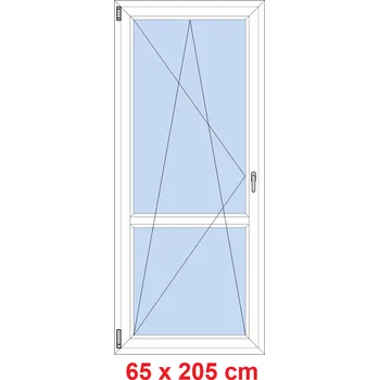 Okno Soft Balkonové dveře s příčkou 65x205 cm, otevíravé a sklopné