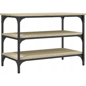 Botník Lavice na boty se 3 policemi, dub sonoma, 70x38,5x49 cm