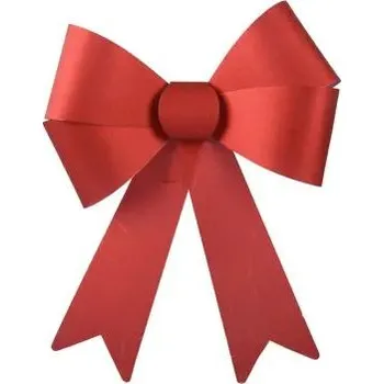 Vánoční dekorace Mašle červená na vánoční stromeček, dárky, dekorace 2ks