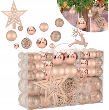 Vánoční ozdoba 102 ks SADA VÁNOČNÍCH VÁNOČNÍ BAŇKY OZDOB NA STROMEČEK