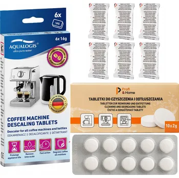 Příslušenství pro přípravu kávy Tablety pro odstranění vodního kamene, čištění a odmaštění kávovaru, univerzální