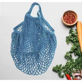 Nákupní taška Retro síťovka - modrá