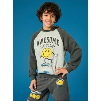 Chlapecká mikina Sinsay - Mikina SmileyWorld® - šedá - 996AO-09X - 996AO-09X-146-1